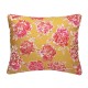 Coussin rectangulaire rose et jaune