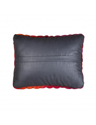 Coussin grosse laine orange