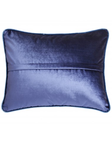 Coussin en velours bleu marine