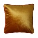 Coussin en velours jaune