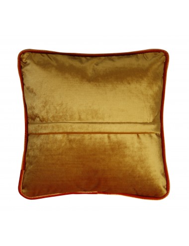 Coussin velours jaune