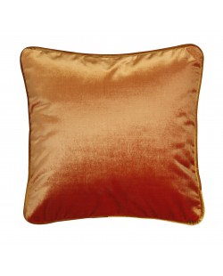 Coussin en velours orange