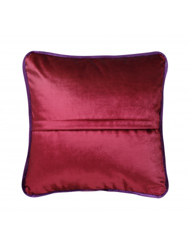 Coussin velours rouge cassis