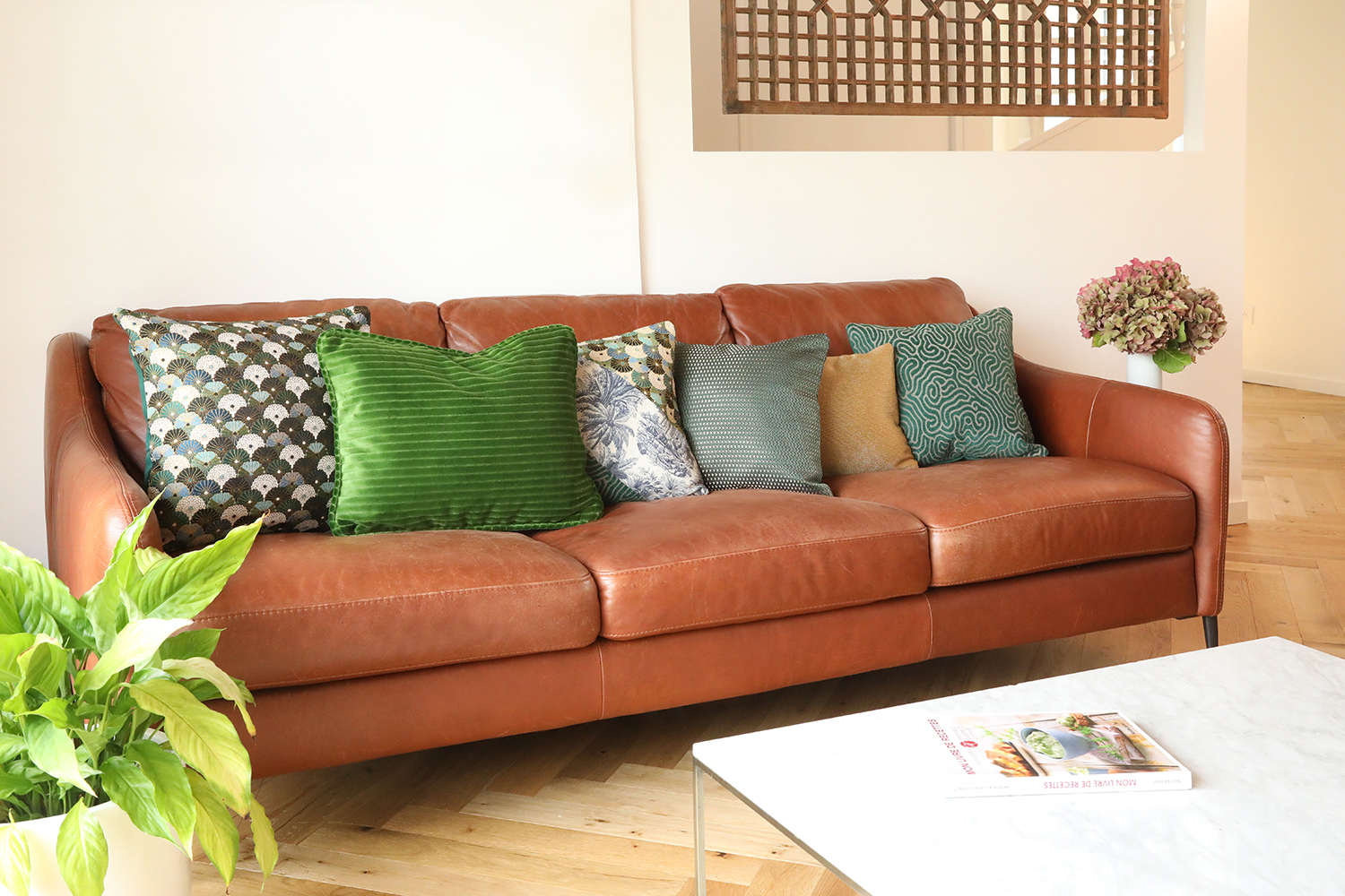 Coussin vert tendance