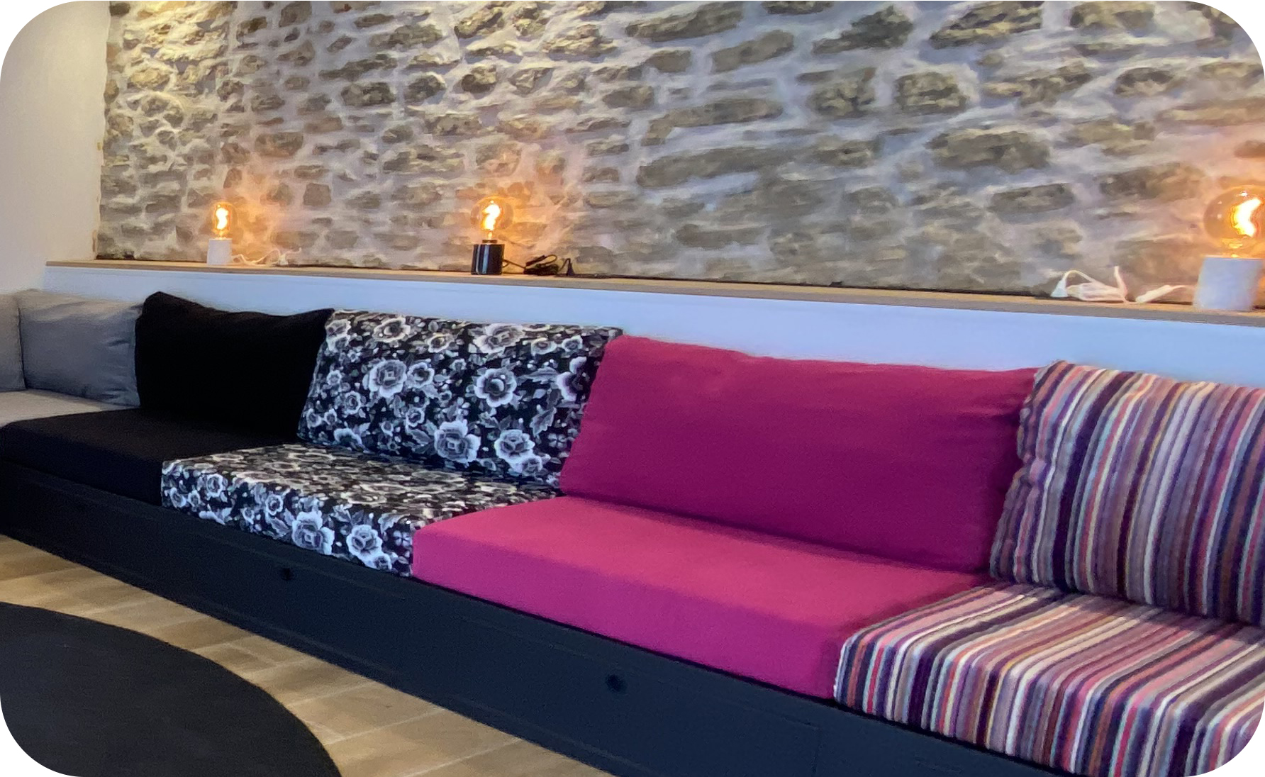 ensemble de coussins colores