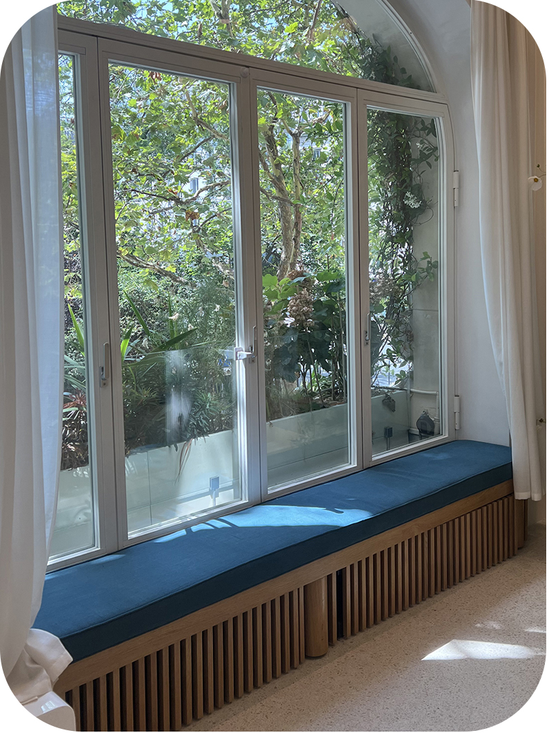 coussin assise bow window