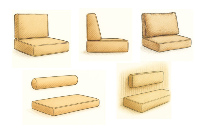 Dossiers pour banquette sur mesure