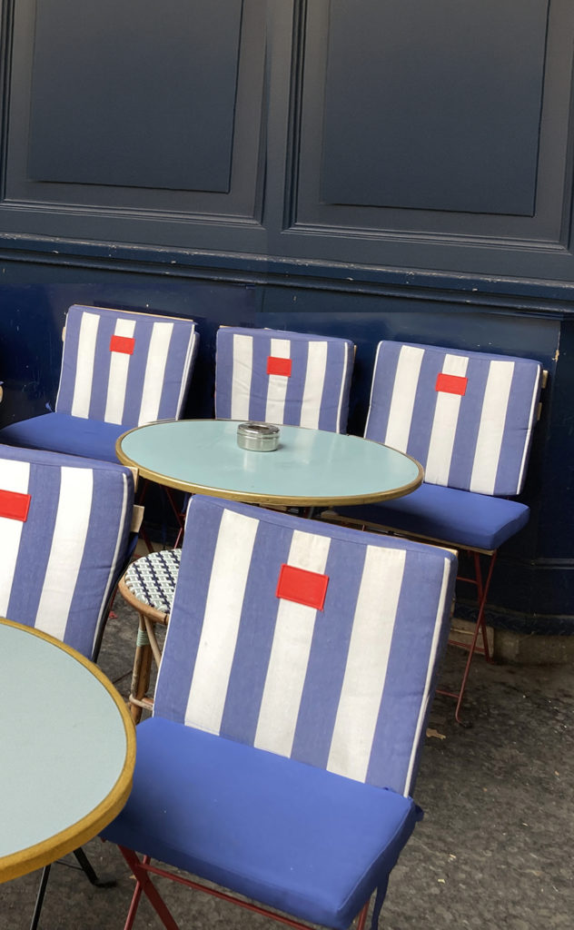 Coussins de chaises extérieures sur mesure pour restaurant