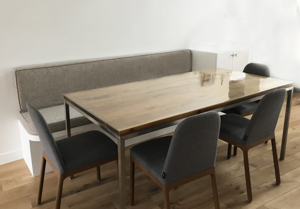 Coussin sur mesure pour banquette de salle à manger et de cuisine